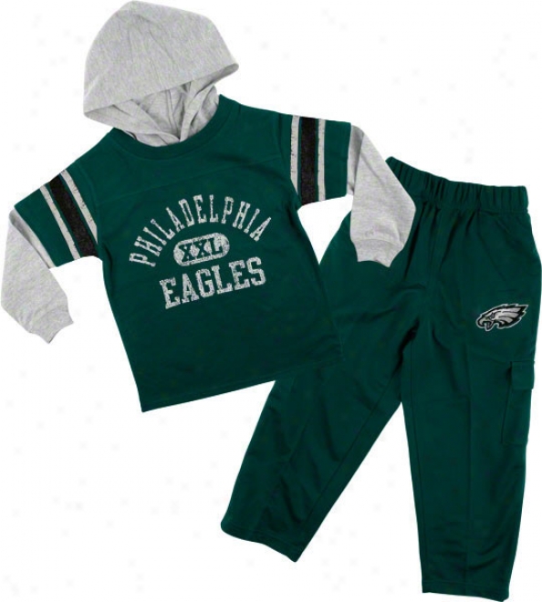 Philadelphia Eagles Toddler Faux Layered Jersey And Pant Set