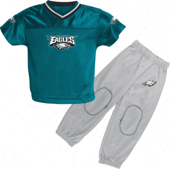 Philadelphia Eagles Toddle rFootball Jersey And Pant Set