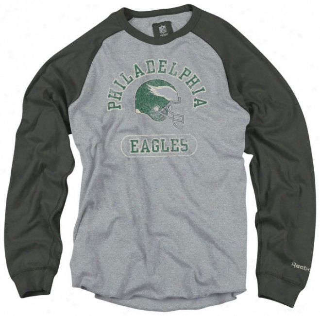 Philadelphia Eagles Vintage Raglan Long Sleeve Crew