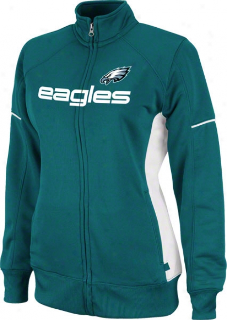 Philadelphia Eagles Women's Counter Green Full-zip Track Jacket