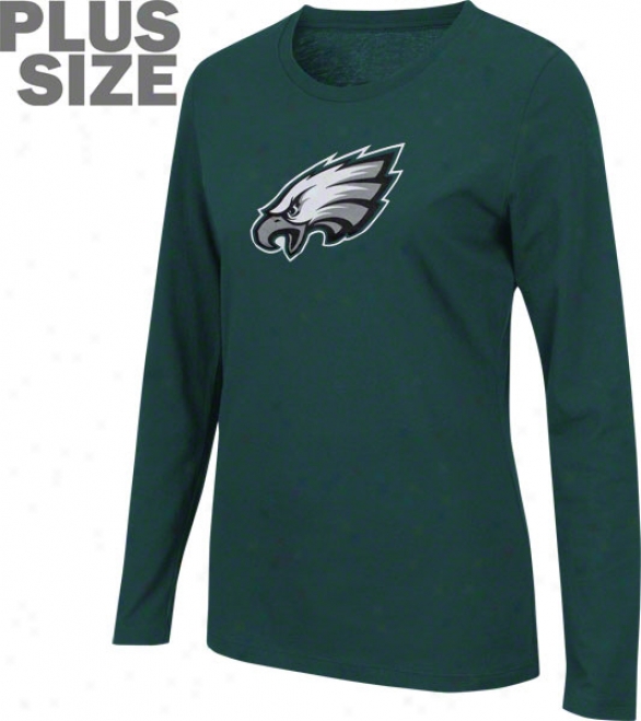 Philadelphia Eagles Women's Plus Size Jazzed Up Long Sleeve Tee