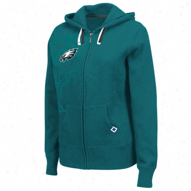 Philadelphia Eagles Women's Purd Heritage Ii Hooded Swewtshirt