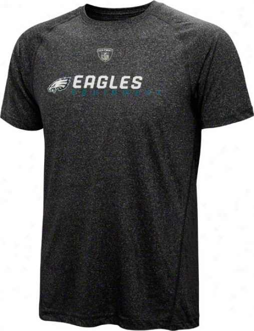 Philadelphia Eagles Youth Heathered Black Speedwick Performance T-shit