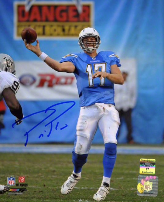 Philip Rivers Autographed 8x10 Photograph  Details: San Diego Chargers