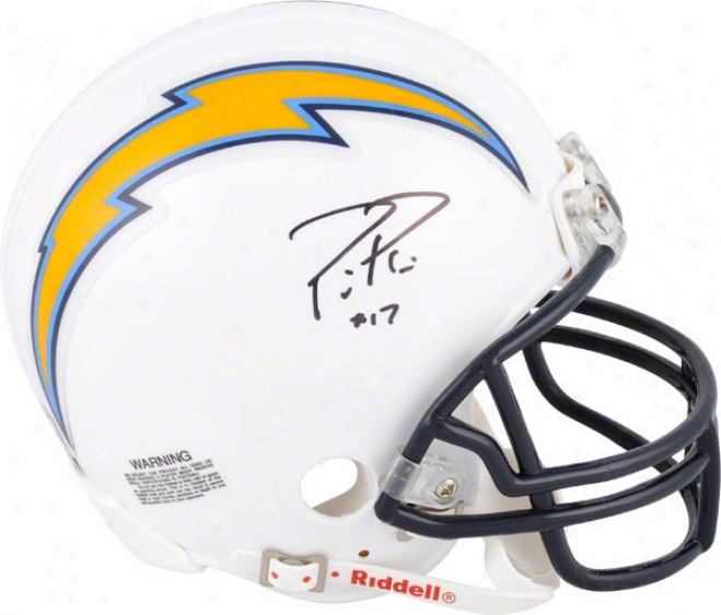 Philip Rivers Autographed Mini Helmet  Details: San Diego Chargers