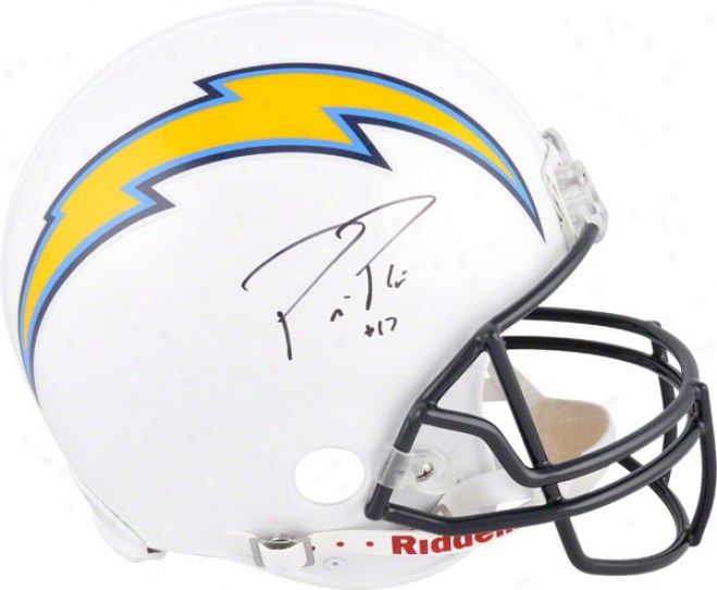 Philip Rivers Autographrd Pro-line Helmet  Particulars: San Diego Chargrs, Authentic Riddell Helmet