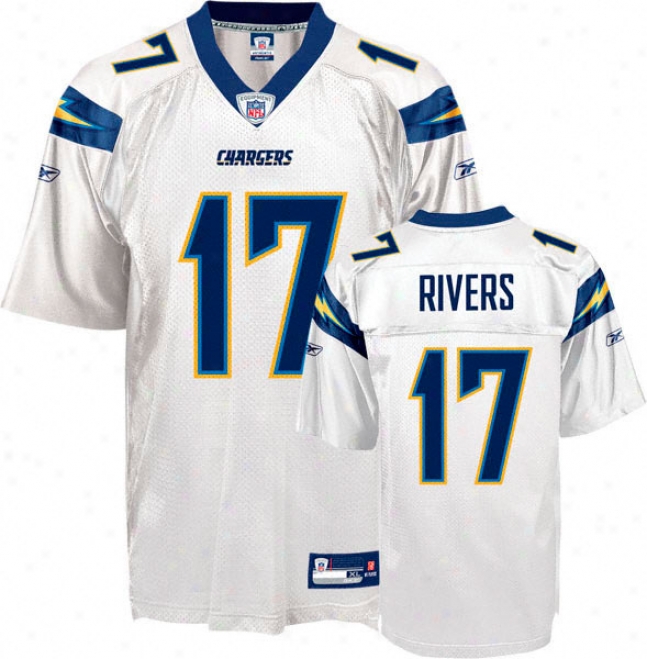 Philip Rivers Jersey: Reebok White Replica #17 San Diego Chargers Jersey