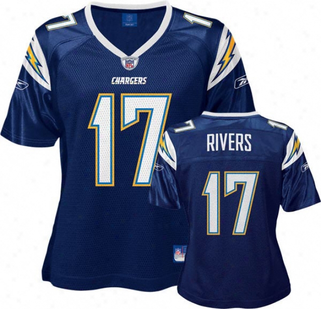 Philip Rivers Reebok Navy Replica San Diego Chargers Women's Jersey