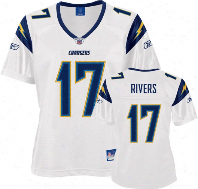 Philip Rivers Whitr Reebok Premier San Diego Chargers Women's Jersey