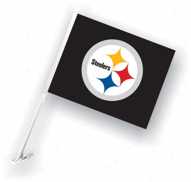 Pittsburgh Steelers 11x18 Doulbe Sided Car Flag - Set Of 2