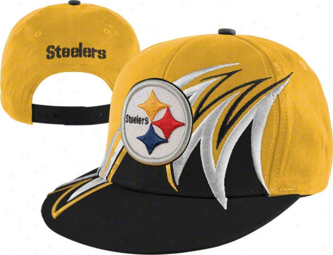 Pittsburgh Steelers 2 Tone Reverse Slash Snapback Hat