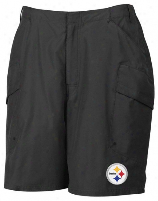 Pittsburgh Steelers 2010 Coaches Sideline Black Side Pocket Short