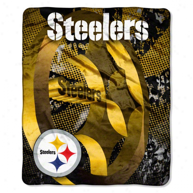 Pittsburgh Steelers 50x60 Grunge Micro Raschel Throw