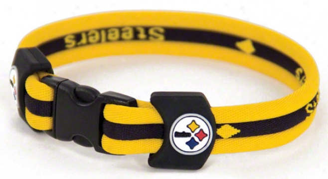 Pittsburgh Steelers 7&quot Titanium Bracelet