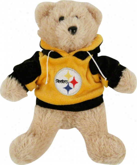 Pittsburgh Steelers 8&quot Fuzzy Hoody Bear
