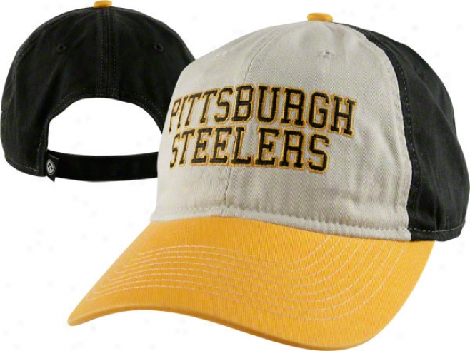 Pittsburgh Steelers Adjustable Hat: Garment Washed Team Name Hat