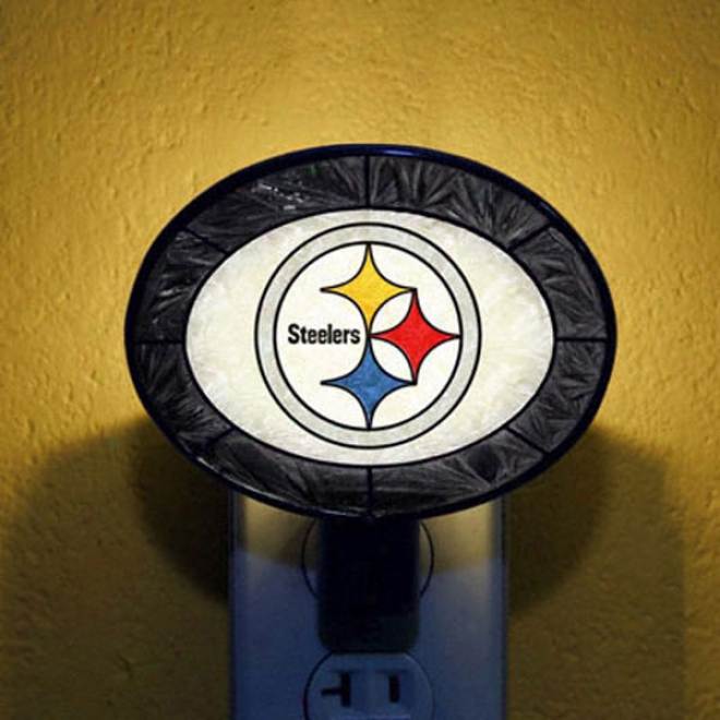 Pittsburgh Steelers Art Glass Night Light