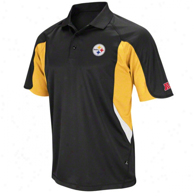 Pittsburgh Steelers Black Field Classic Iv Performance Polo