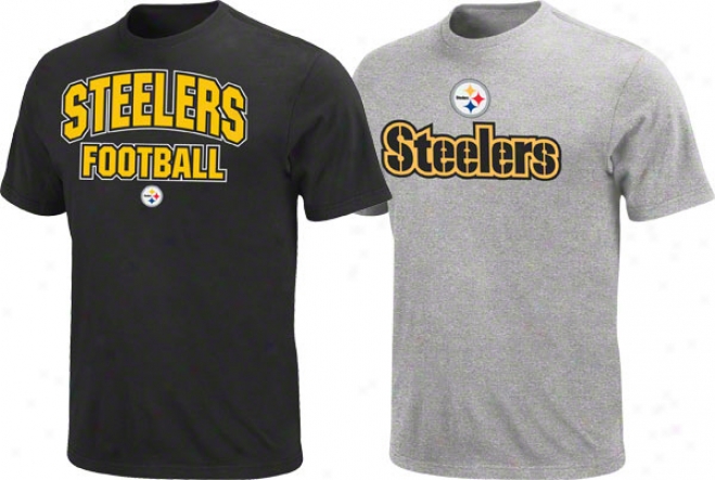 Pittsburgh Steelers Black/steel 2 T-shirt Combo Pack