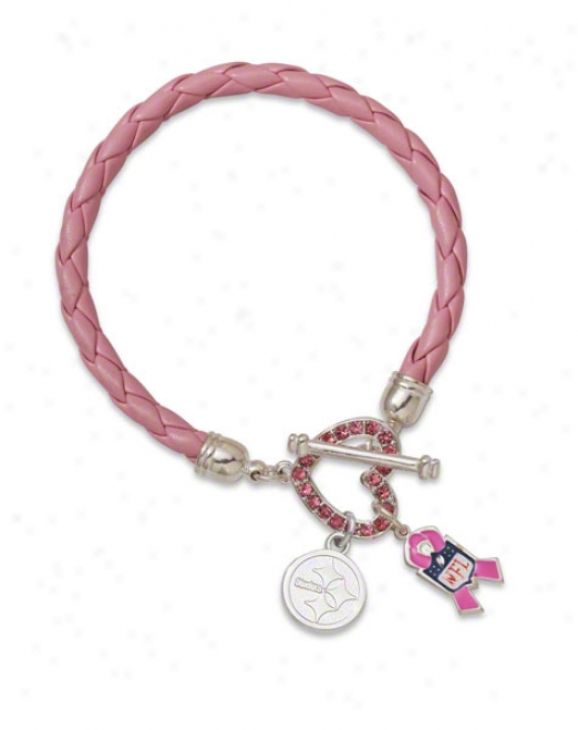 Pittsburgh Steelers Breast Cancer Awareness Bracelet