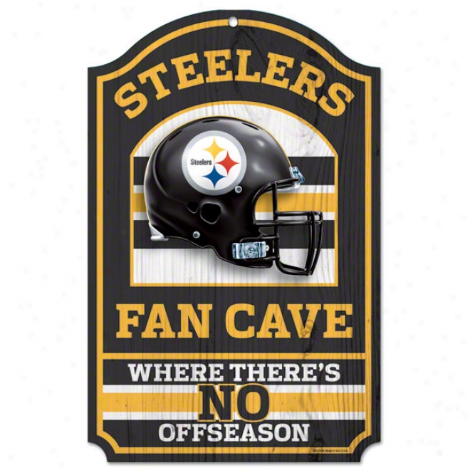 Pittsburgh Steelers Fan Cave 11x17 Forest Sign