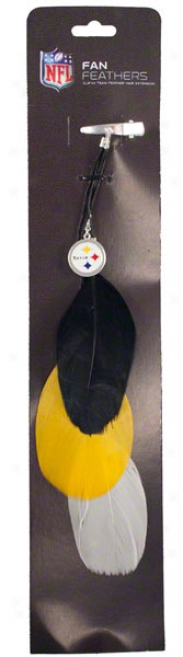 Pittsburgh Steelers Fan Feather Hair Clip