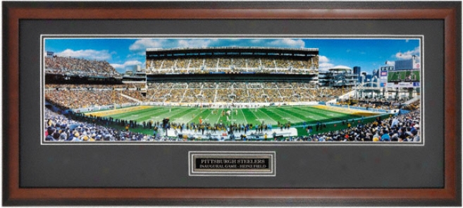 Pittsburgh Steelers - Inaugural Game At Heinz Field - Framed Unsigned Panoramic Photogrzph