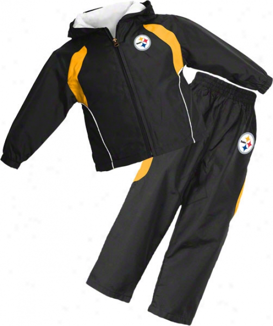 Pittsburgh Steelers Infant Full-zip Hooded Jacket And Pant Set