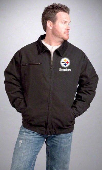 Pittsburgh Steelers Jacket: Black Reebok Tradesman Jacket