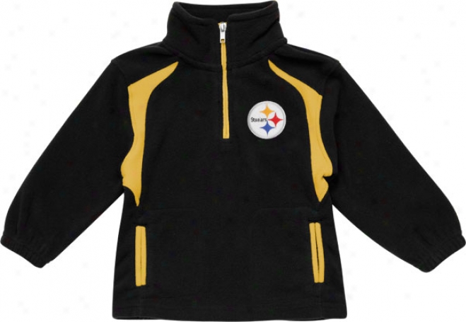 Pittsburgh Steelers Kid's 4-7 Placard Game Quarter-zip Fleece Jacket