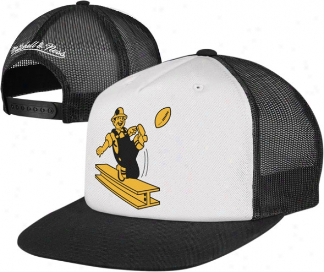 Pittsburgh Steelers Mitchell & Ness Throwback Meshback Snapback Adjustable Hat