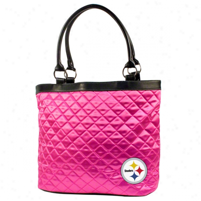 Pittsburgh Steelers Pink Quilted Tote