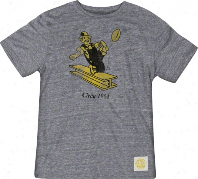 Pittsburgh Steelers Retro Sport Bigegr Better Retro Logo Tri-blend T-shirt