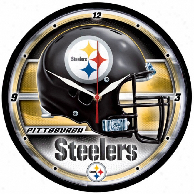 Pittsburgh Steelers Round Clock