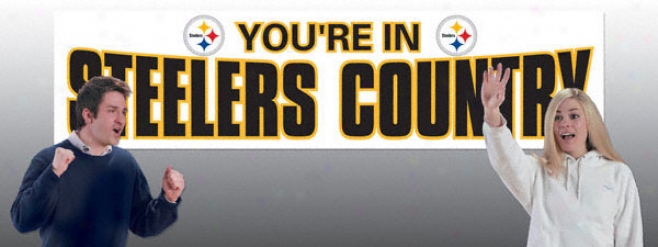 Pittsburhg Steelers - Steelers Country - 8 Foot Fan Banner