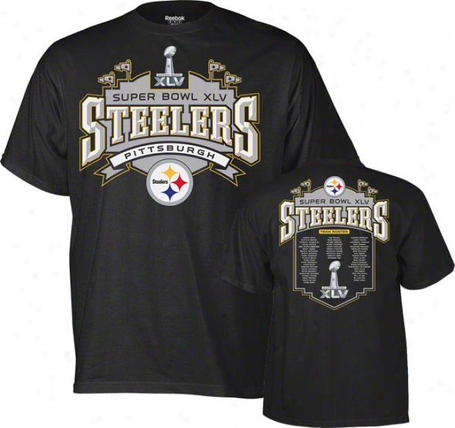 Pittsburgh Steelers Super Bowl Xlv Elite Roster T-shirt