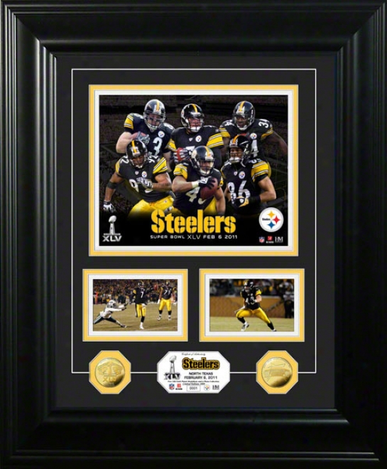 Pittsburgh Steelers Super Bowl Xlv Marquee 24kt Gold Coin Photo Mint