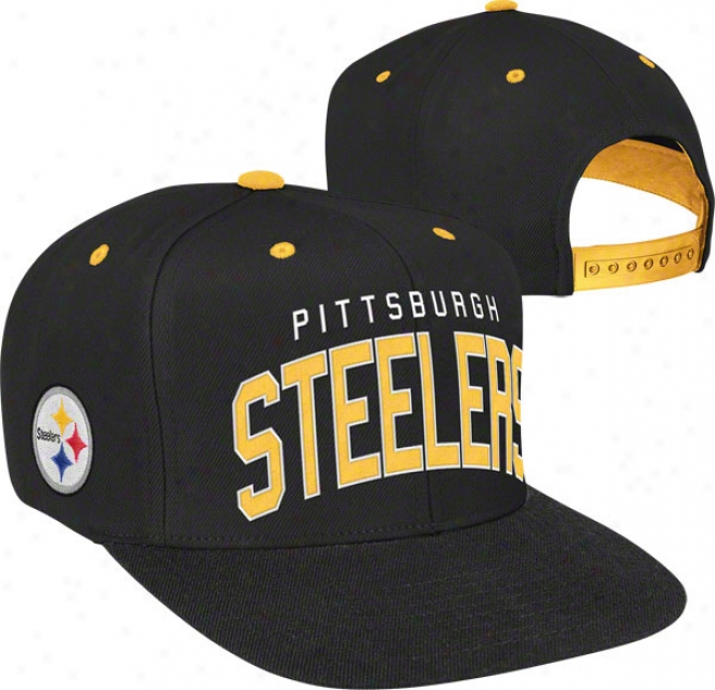 Pittsburgh Steelers Team Arch Snapback Adjustable Hat