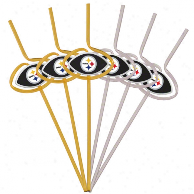 Pittsburgh Steelers Team Sips Straws 6 Pack