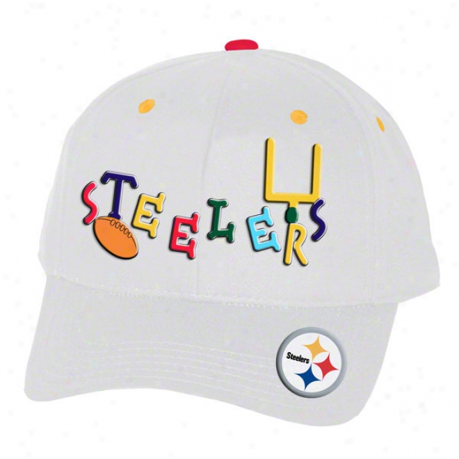 Pittsburgh Steelers Toddler Gamester White Flex Hat