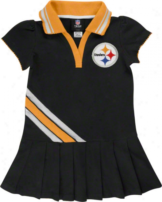 Pittsburgh Steelers Toddler Pleatsd Polo Dress