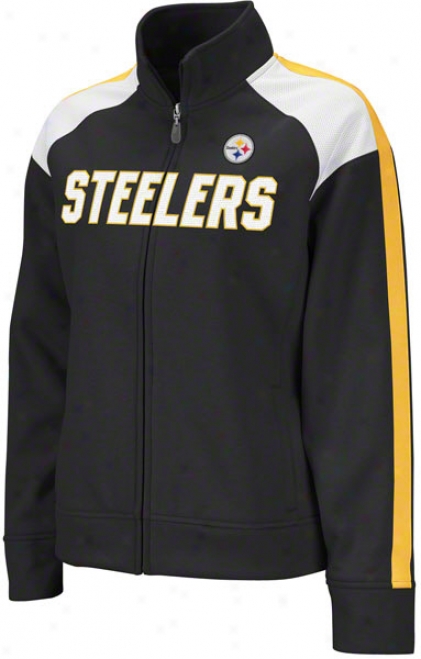 Pittsburgh Steelers Women's Bonded Bladk Track Jacket