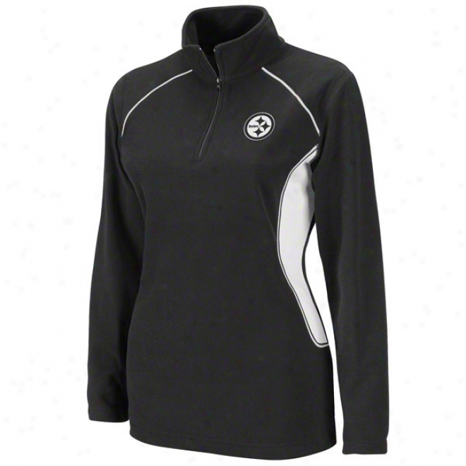 Pittsburgh Steelers Women's Game Theory Iii Black 1/4 Zip Micro Fleece Jacket