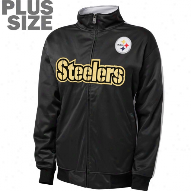 Pittsburgh Steelers Women's Plus Size Full-izp Track Jacket