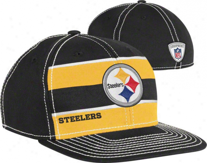 Pittsburgh Steelers Youth Hat: 2011 Player Sideline Flat Brim Flex Hat