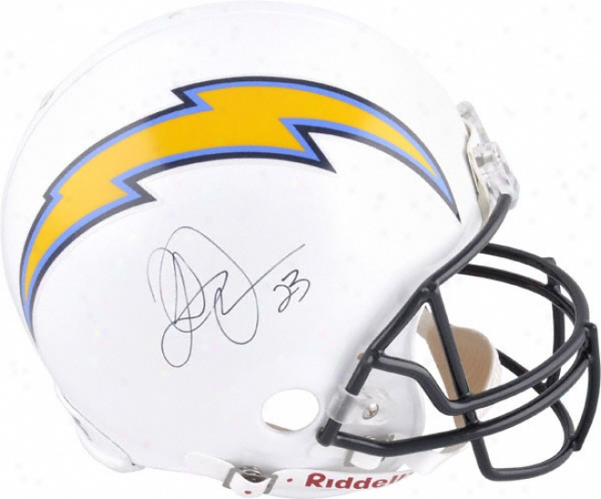 Quentin Jammer Autographed Pro-line Helmet  Details: San Diego Chargers, Authentic Riddell Helmet