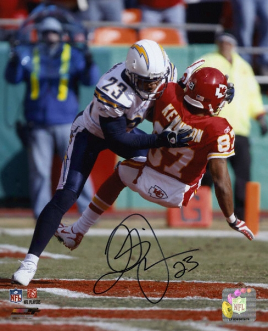 Quentin Jammer San Diego Chargers - Vs. Chiefs - Autographed 8x10 Photograph