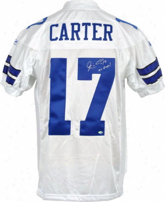 Quincy Carter Autographed Jersey  Details: Dallas Cowboys, White, Reebok