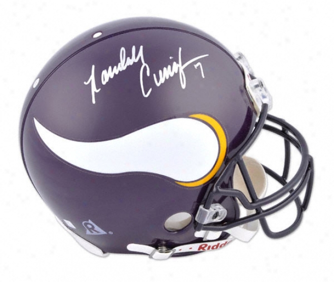 Randall Cunningham Autographed Pro-line Helmet  Details: Minnesota Vikings, Authentic Riddell Helm