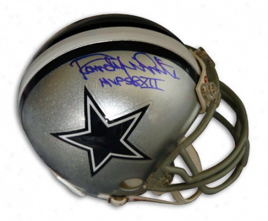 Randy White Dallas Cowboys Autographed Mini Helmet With ''sbxii Mvp'' Inscription